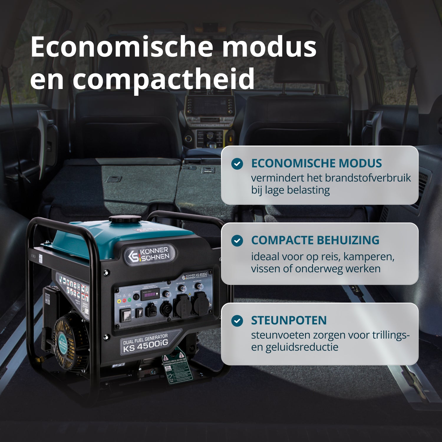 Dvostruki gorivni inverter generator KS 4500iG