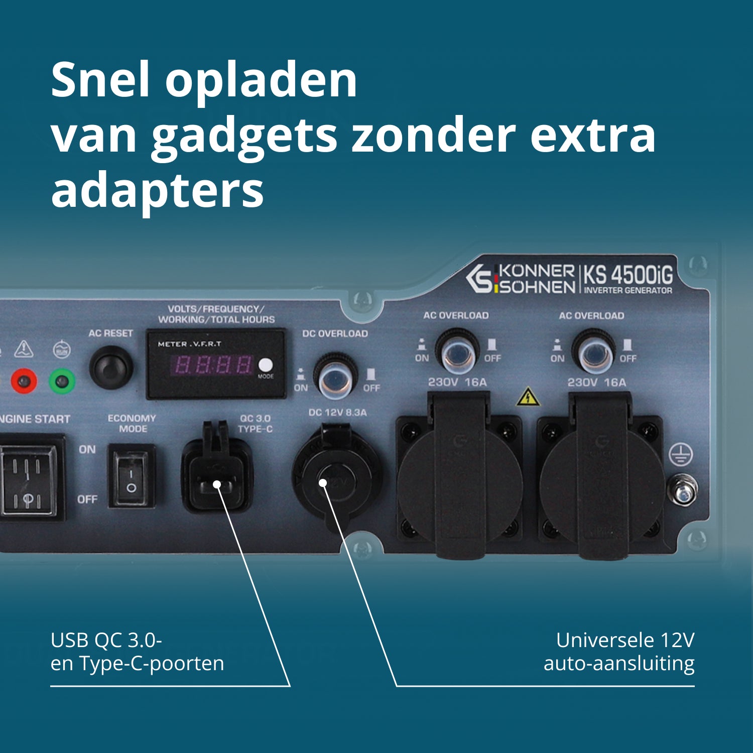 Dvostruki gorivni inverter generator KS 4500iG