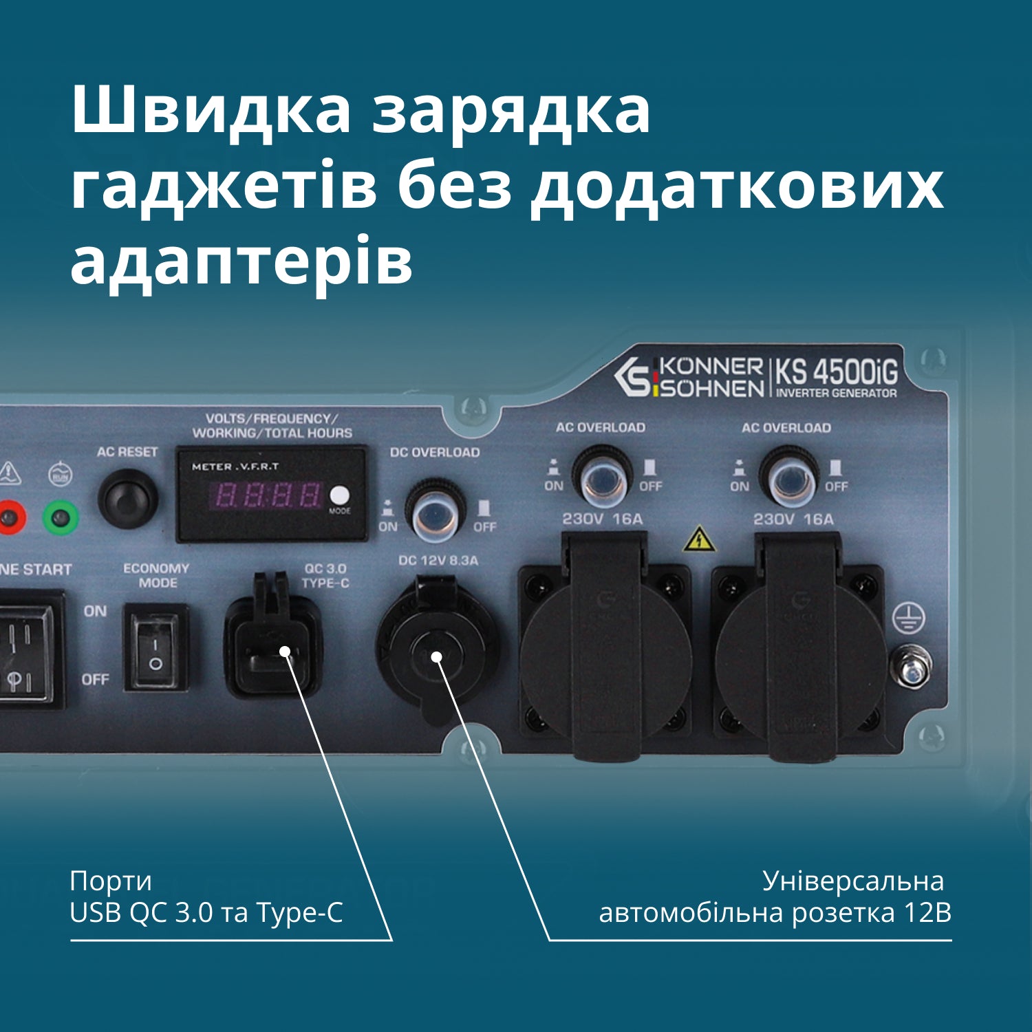 Двопаливний  інверторний генератор KS 4500iG