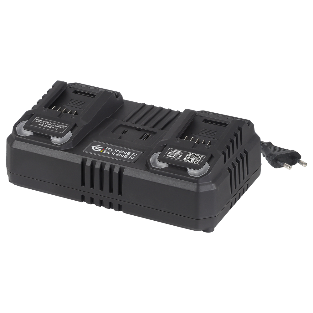 Încărcător dublu pentru baterii reîncărcabile 20V KS C45A-2