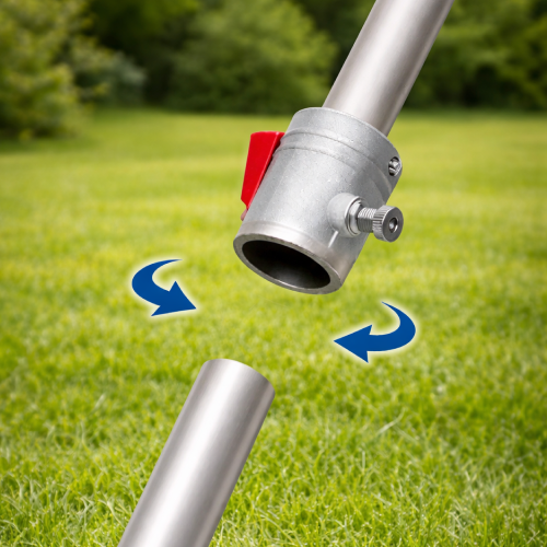 Πτυσσόμενος άξονας με αξιόπιστο σύνδεσμο αλουμινίου