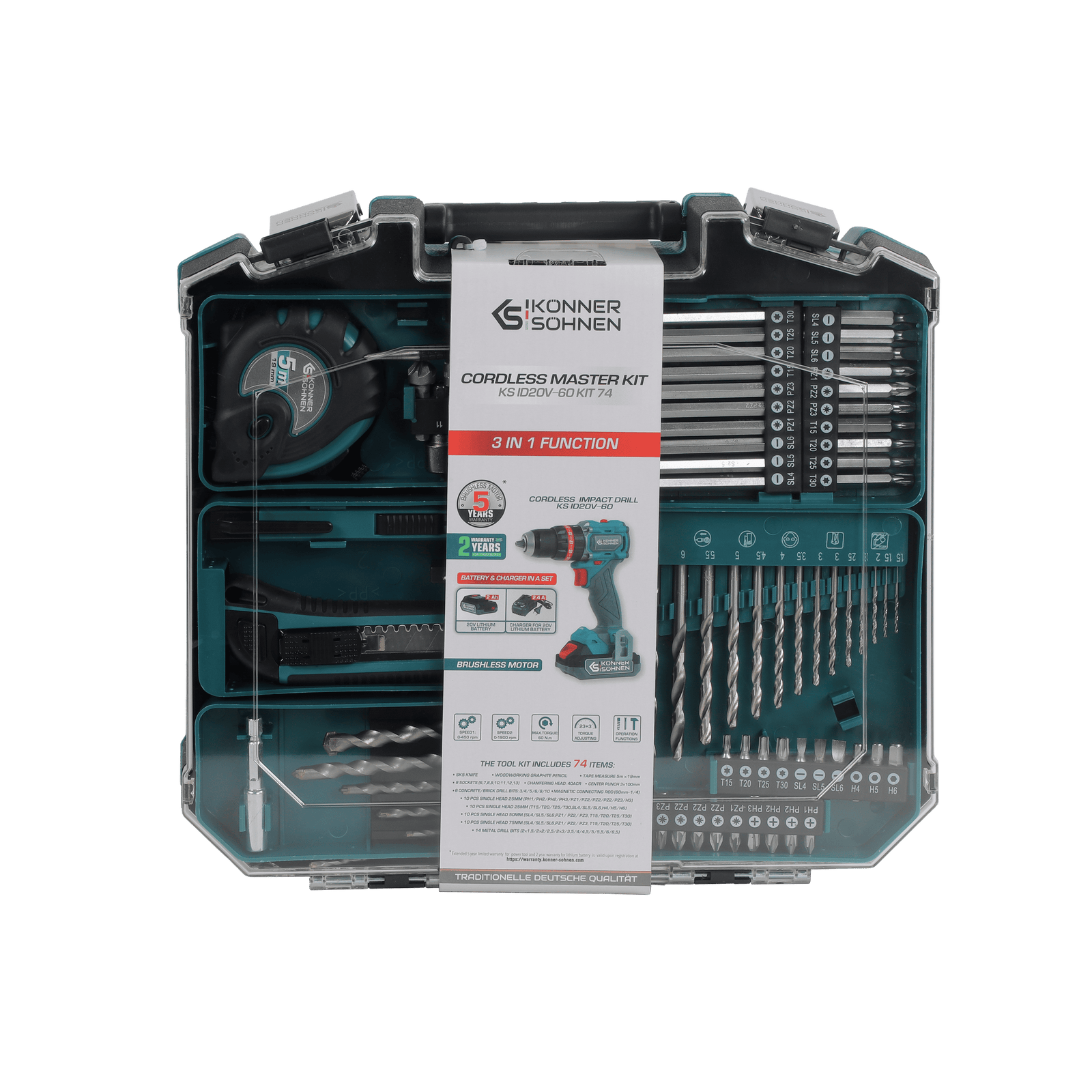 Kabelloses Meister-Set KS ID20V-60 KIT 74 