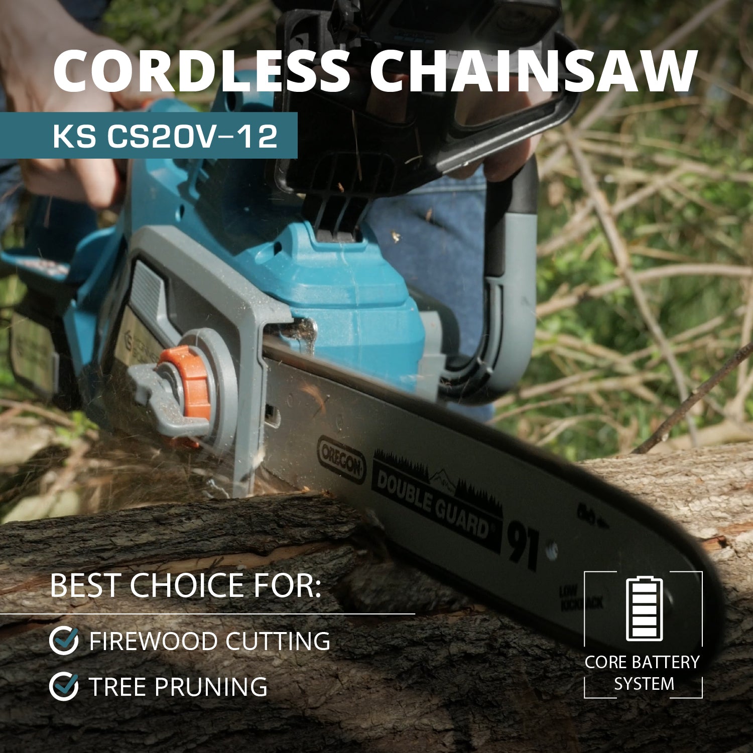 Akkuketjusaha KS CS20V-12