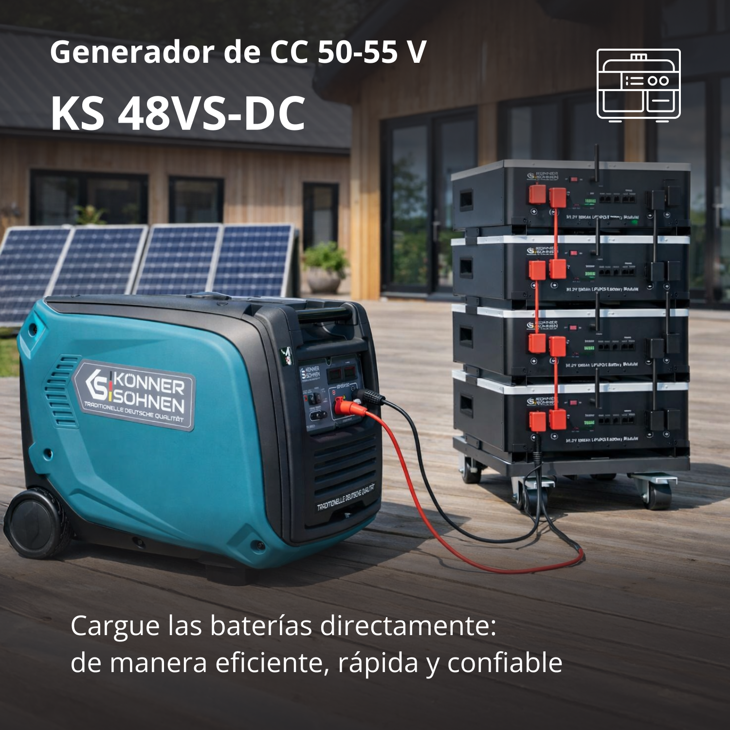 Generador de corriente continua KS 48VS-DC, versión 50–55V