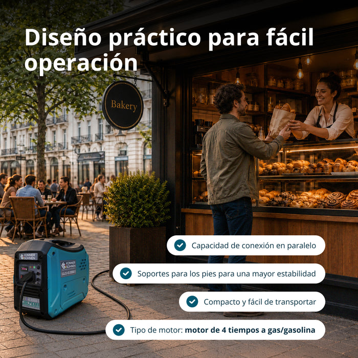 Generador inverter híbrido de gas/gasolina KS 2000iG S