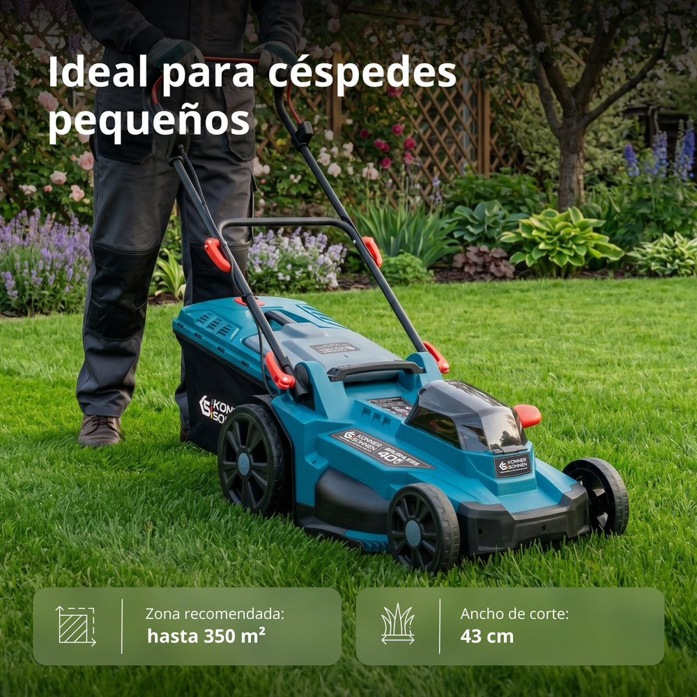 Kit promocional para el cuidado del césped KS 43LM-BCT40V-SET