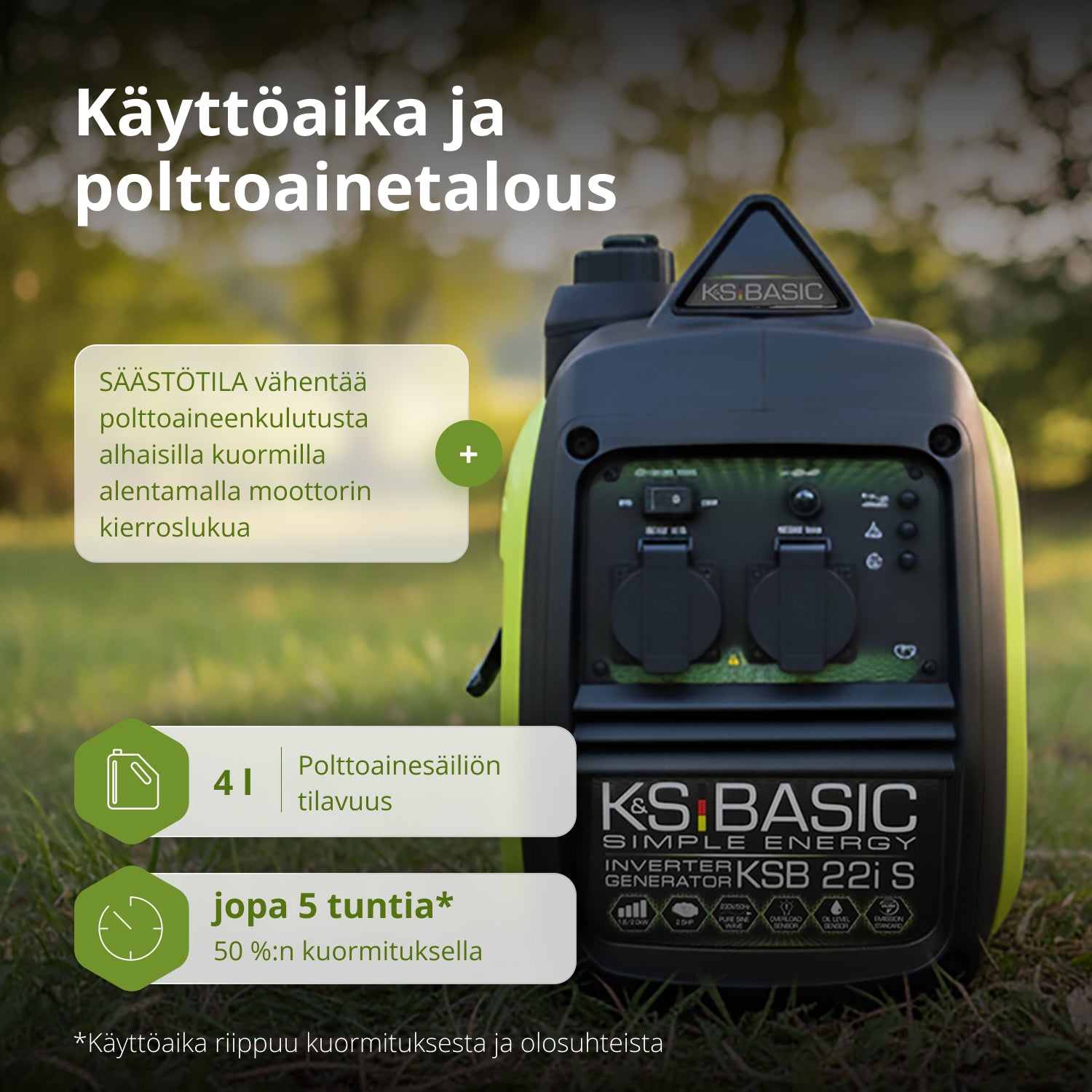 Invertterigeneraattori KSB 22i S