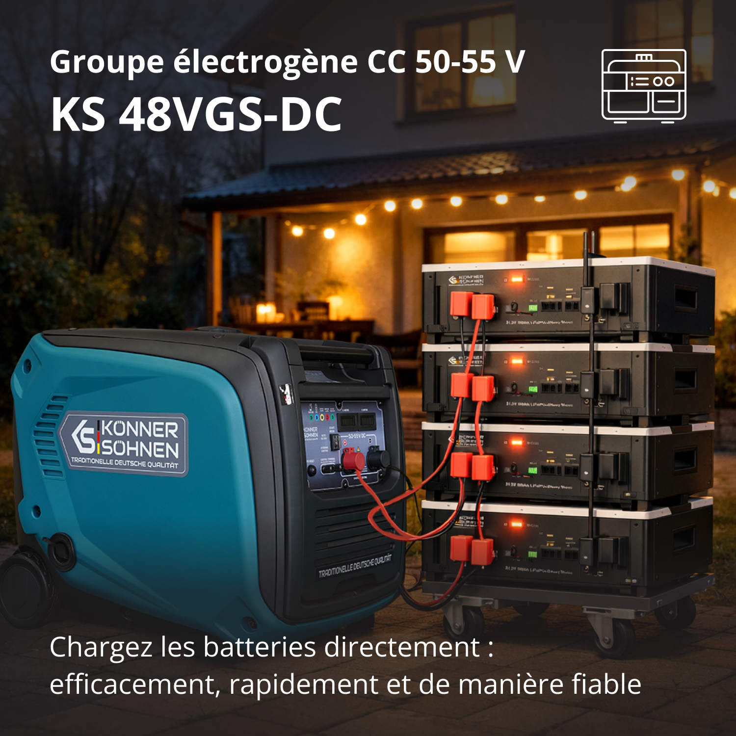 KS 48VGS-DC Groupe électrogène de courant continu, version 50–55V
