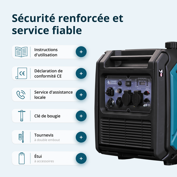 Groupe électrogène-onduleur dans la boîte anti-bruit KS 4000iE S