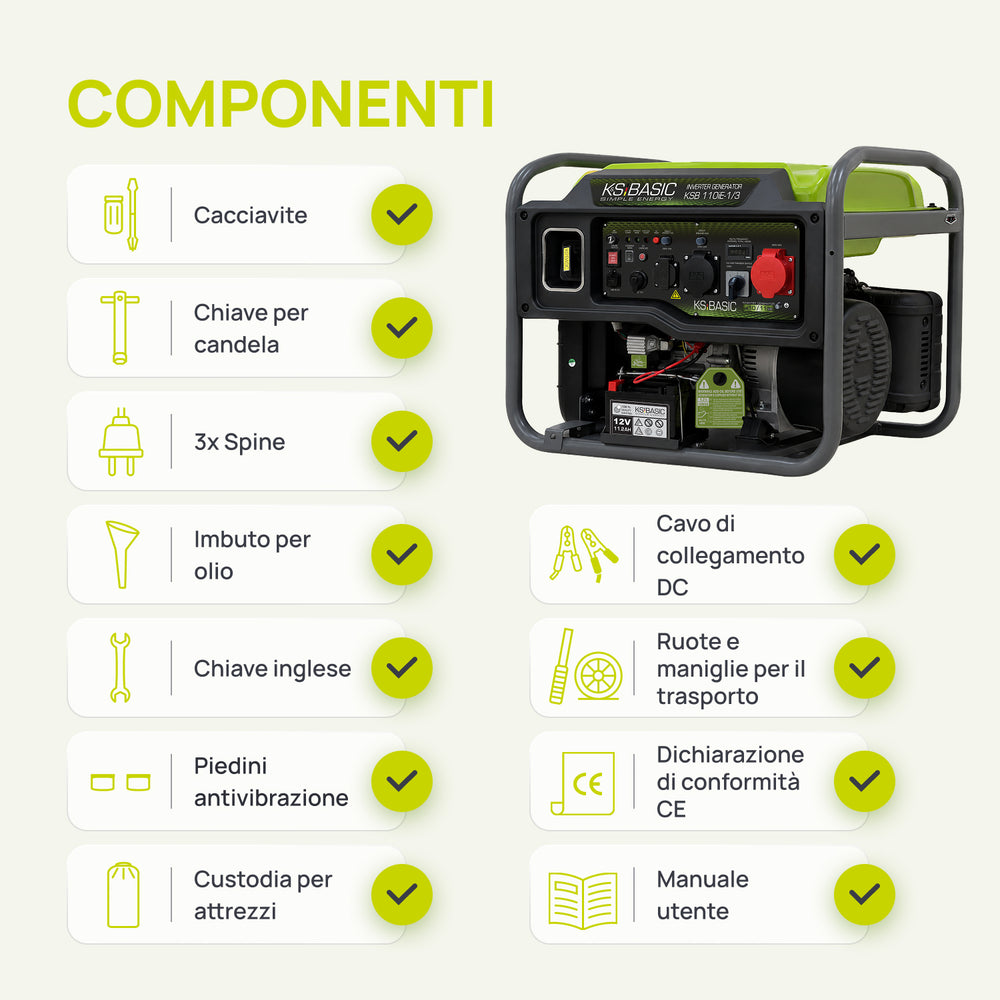 Generatore inverter KSB 110iE-1/3