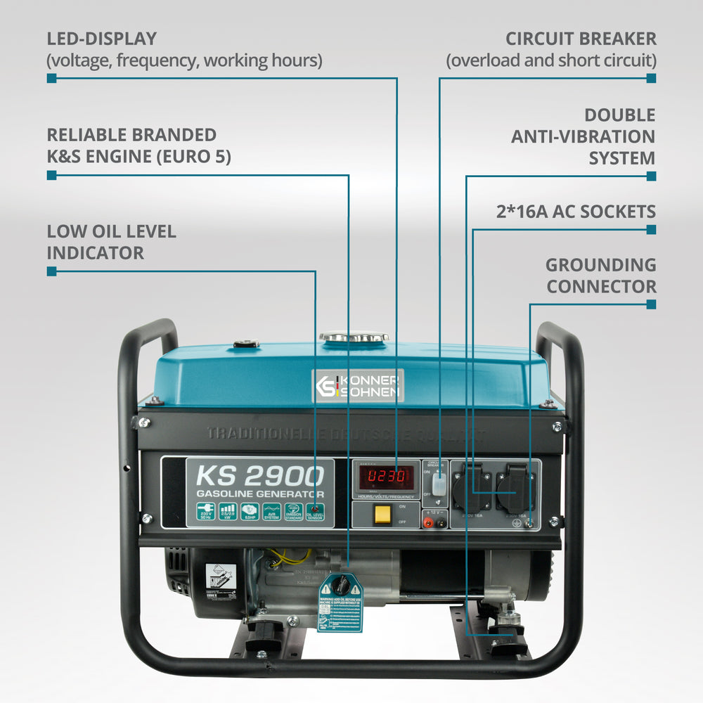 Generator pe benzină „Könner & Söhnen” KS 2900