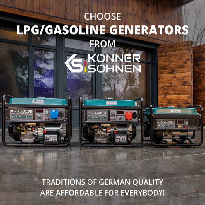 LPG/Bensiinigeneraattori 'Könner & Söhnen' KS 3000G