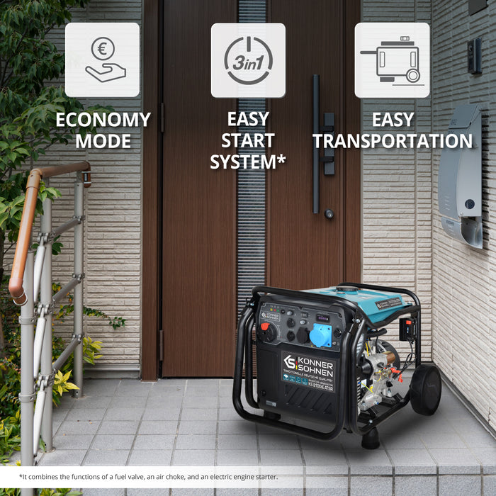 Generador inverter Könner & Söhnen Inverter-generator KS 8100iE ATSR