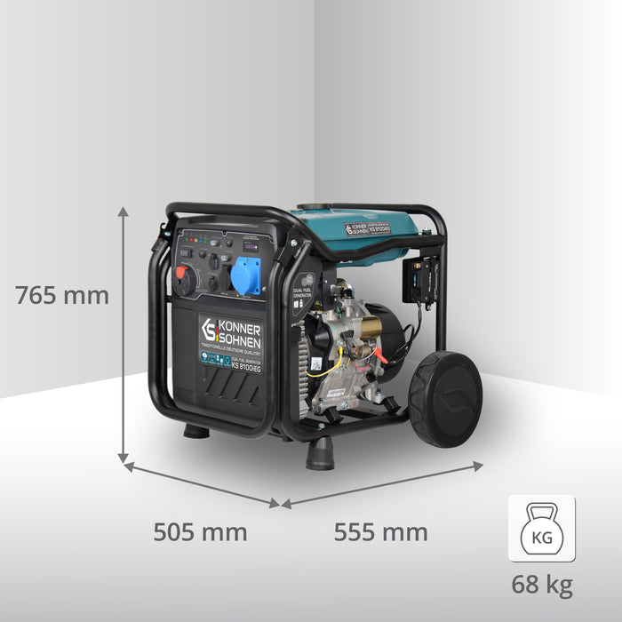 Invertorový generátor na LPG/benzín KS 8100iEG
