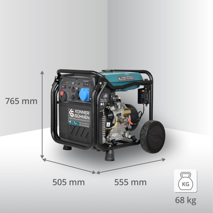 Inwerterowy generator LPG/benzyna KS 8100iEG (Odnowiony – Stan dobry)