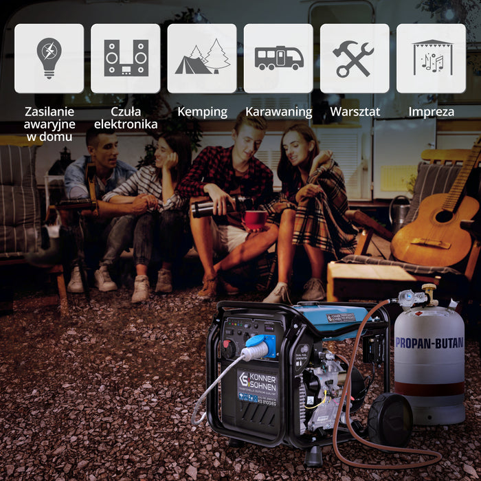 Inwerterowy generator LPG/benzyna KS 8100iEG (Odnowiony – Stan dobry)