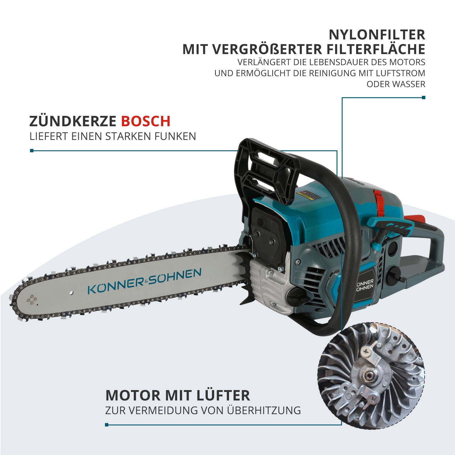 Benzin-Kettensäge KS CS21G-16