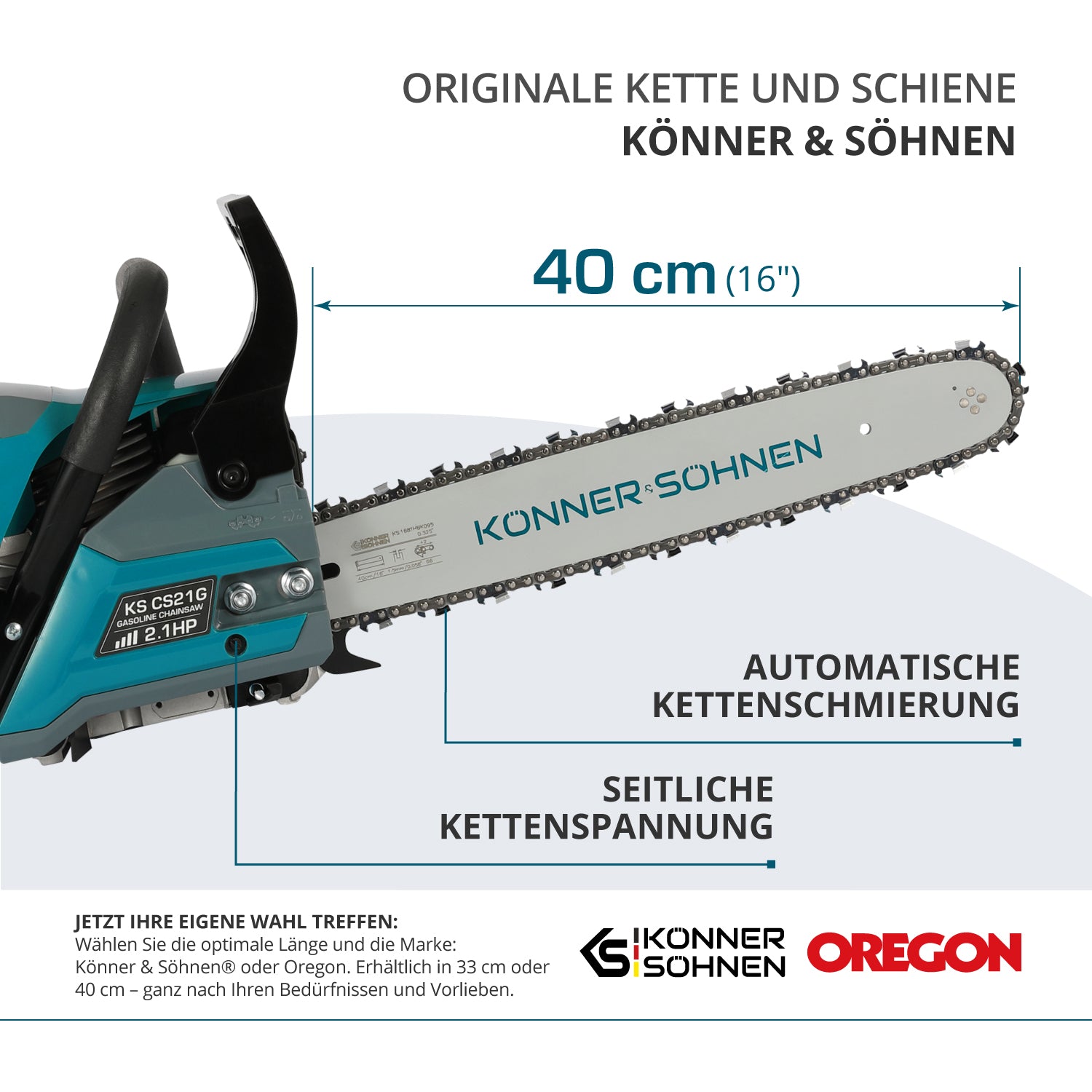 Benzin-Kettensäge KS CS21G-16