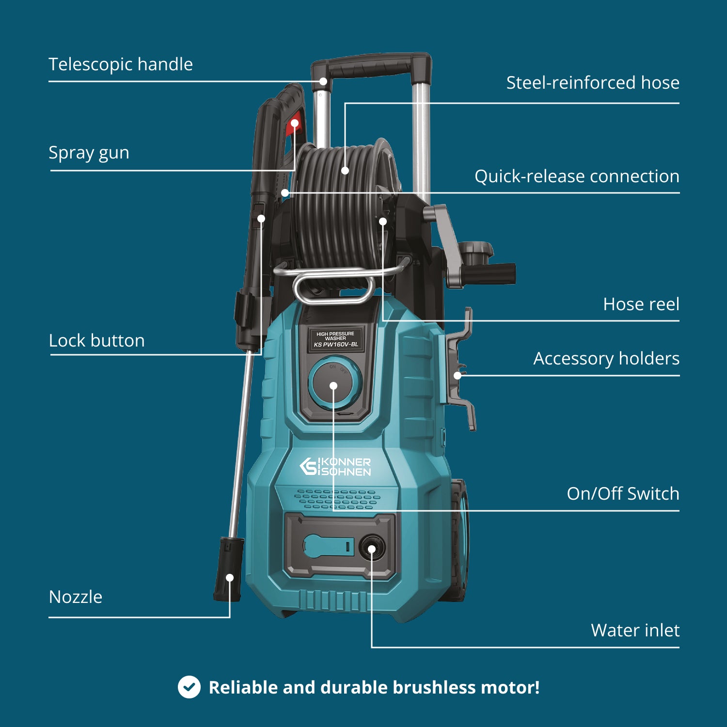 Hogedrukreiniger KS PW160V-BL