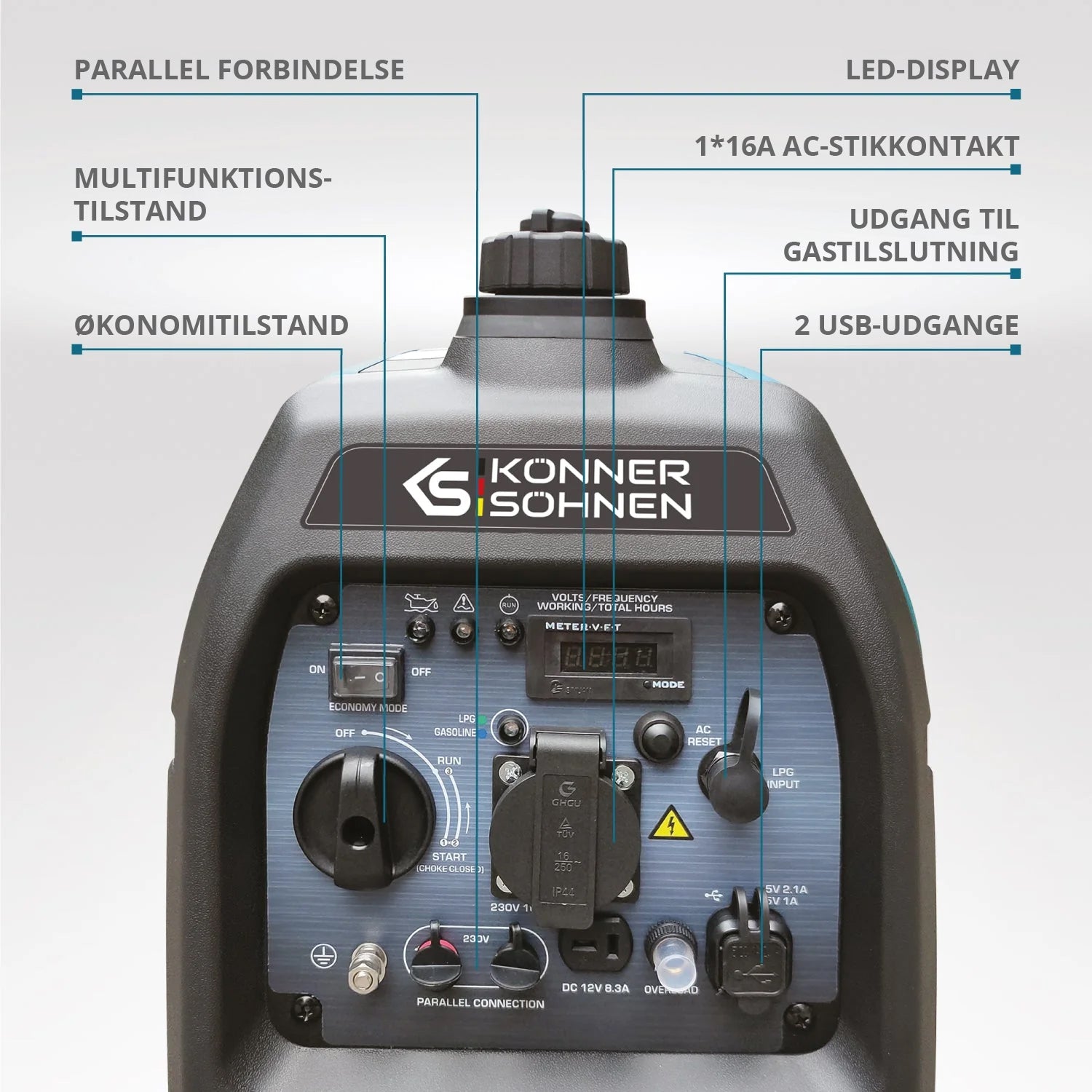 LPG/benzin inverter generator KS 2100iG S