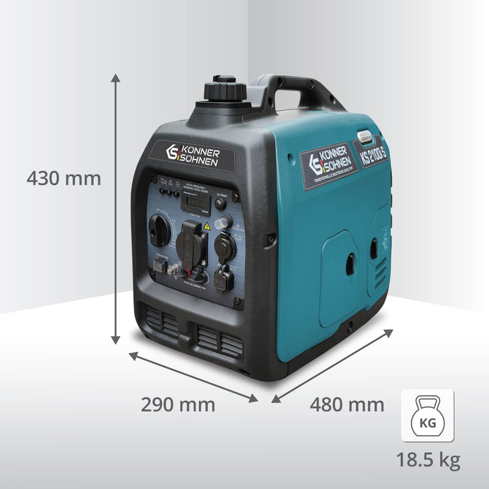 Groupe électrogène-onduleur dans la boîte anti-bruit KS 2100i S