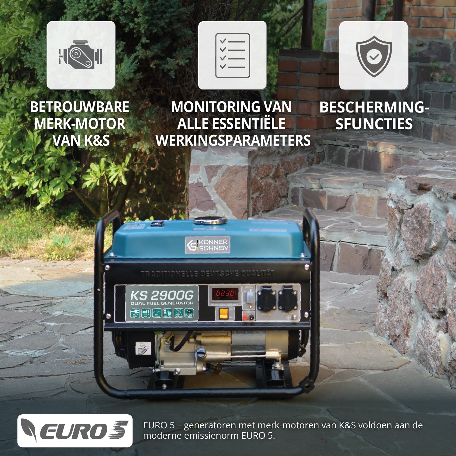 LPG/benzinski generator „Könner & Söhnen“ KS 2900G