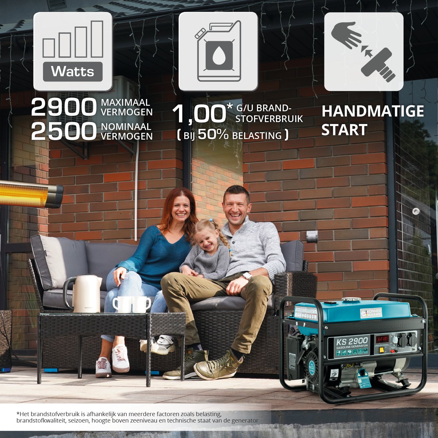 Benzinski generator „Könner & Söhnen“ KS 2900