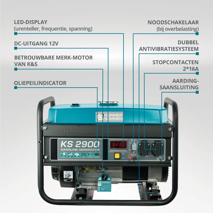 Benzinski generator „Könner & Söhnen“ KS 2900