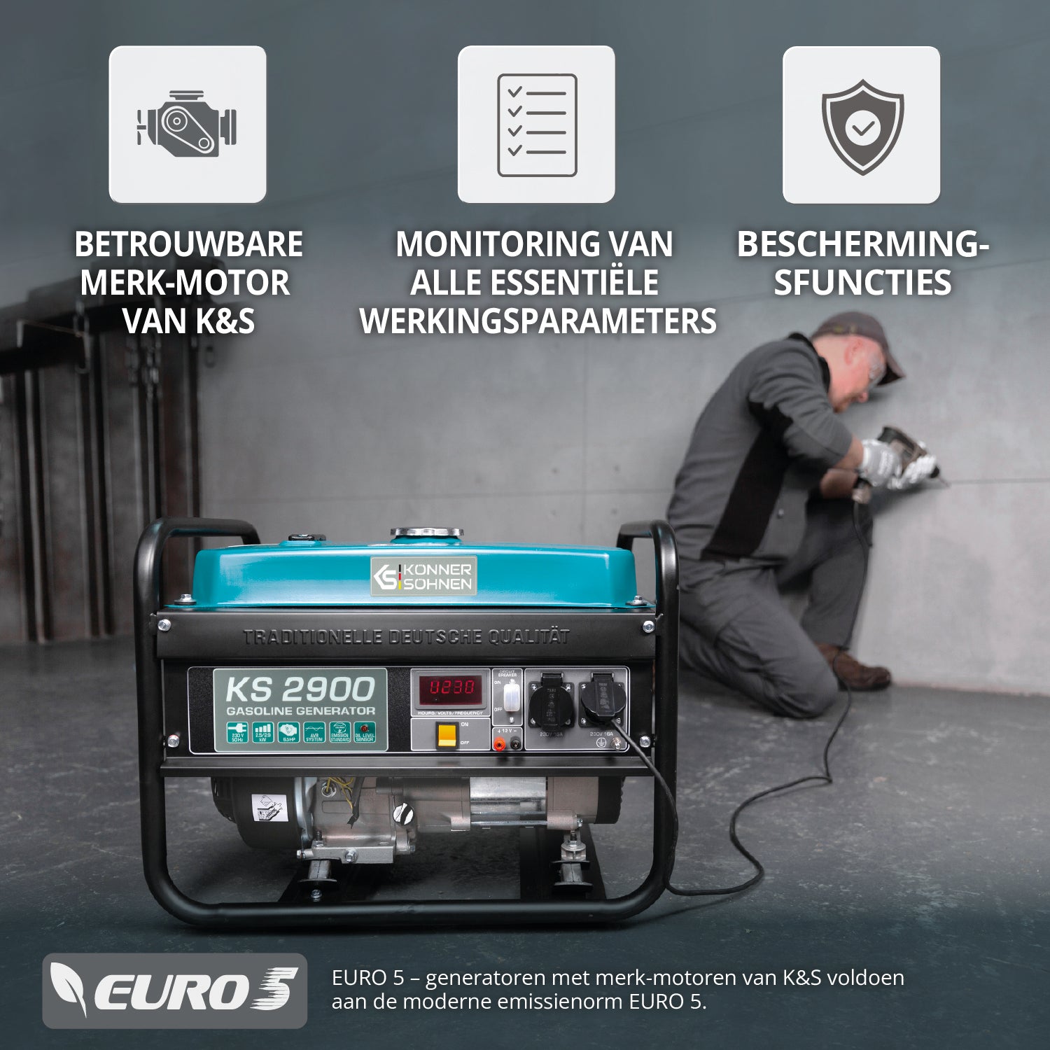 Benzinski generator „Könner & Söhnen“ KS 2900