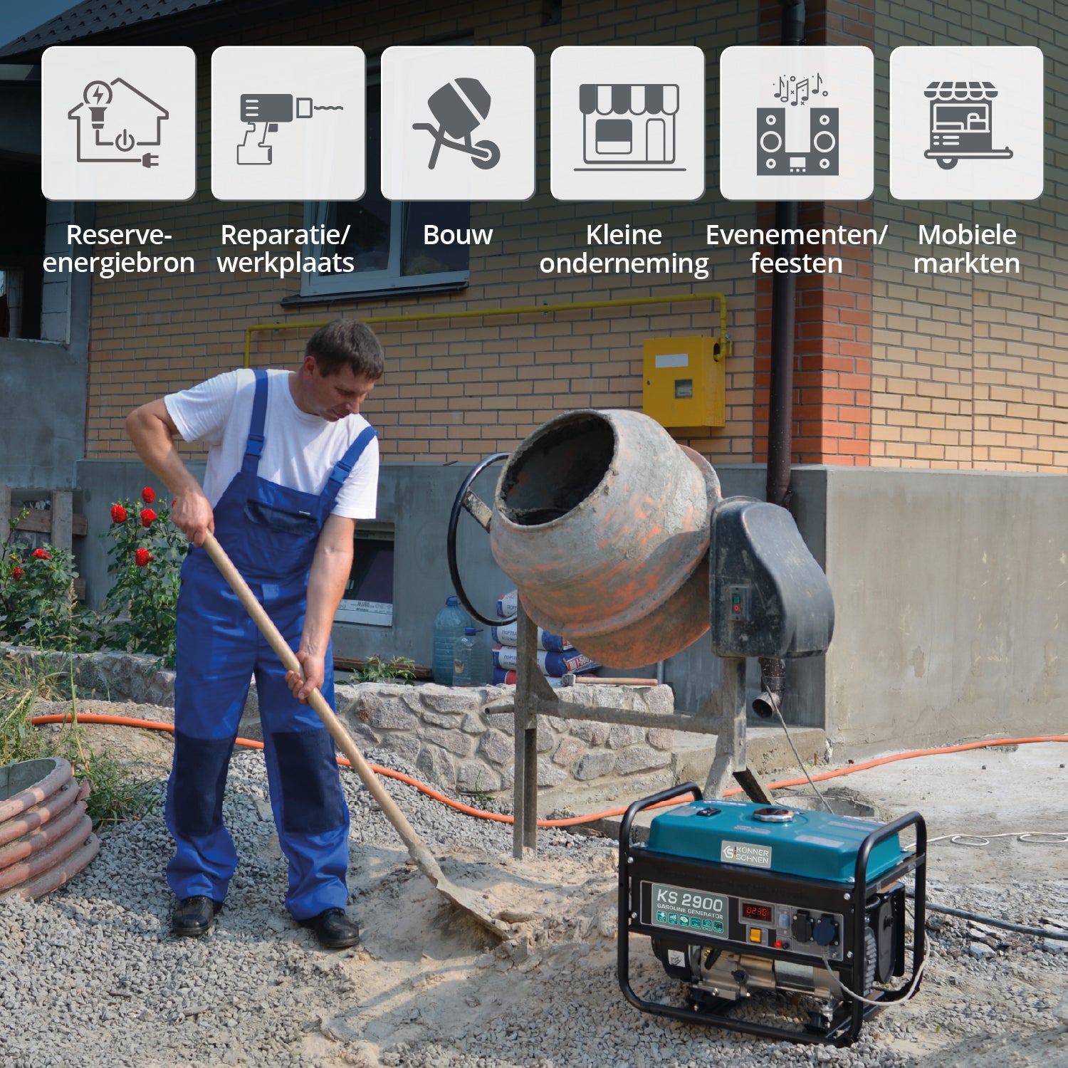 Benzinski generator „Könner & Söhnen“ KS 2900