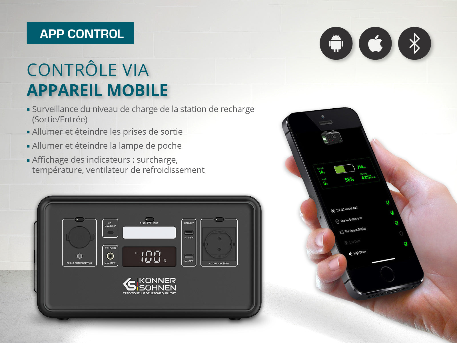 Centrale électrique portable LifePO4 KS 300PS