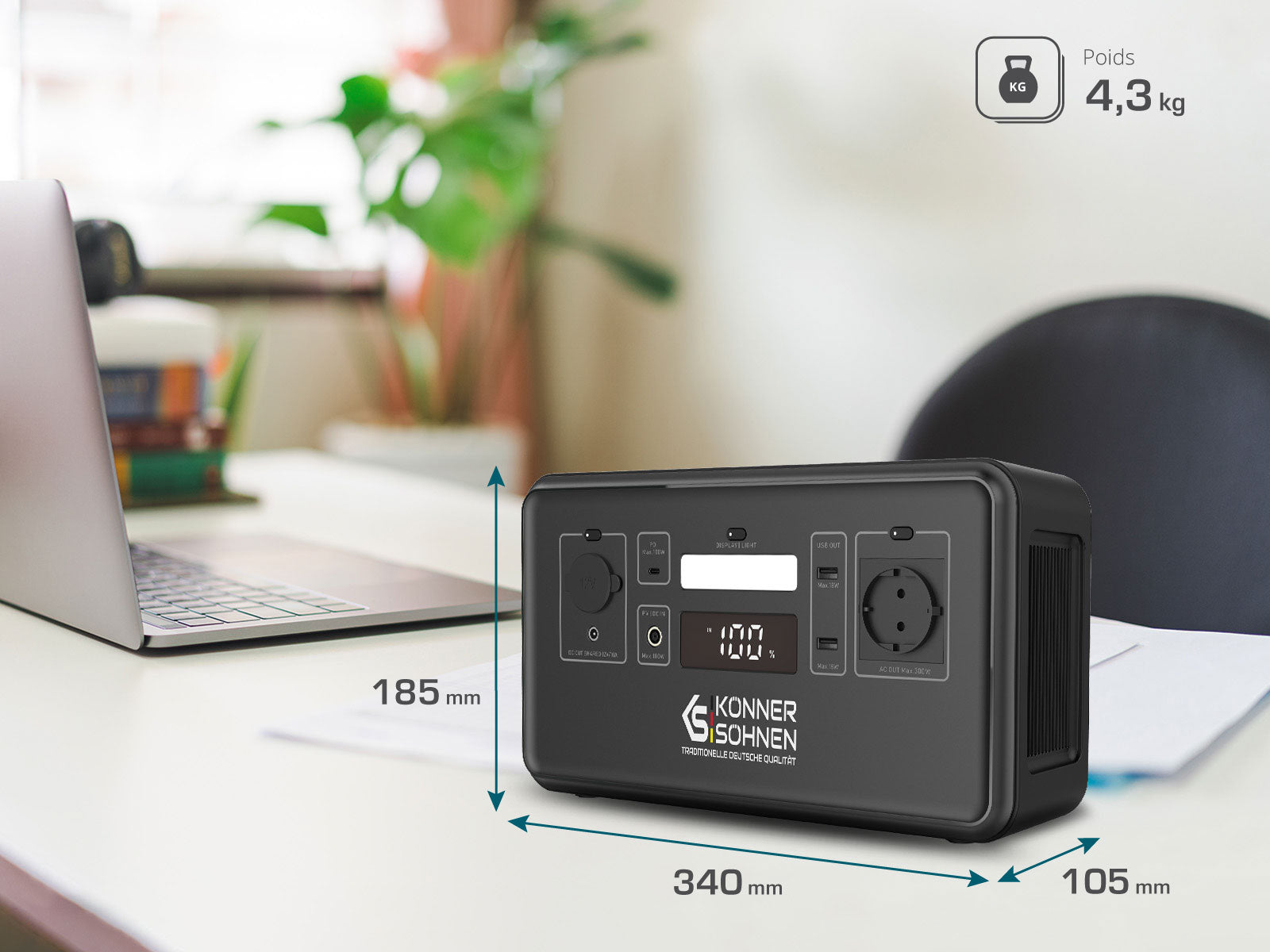 Centrale électrique portable LifePO4 KS 300PS