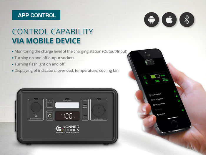 Central eléctrica portátil LifePO4 KS 300PS (Reacondicionado – Estado aceptable)