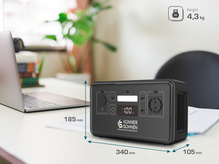 Central eléctrica portátil LifePO4 KS 300PS (Reacondicionado – Estado aceptable)