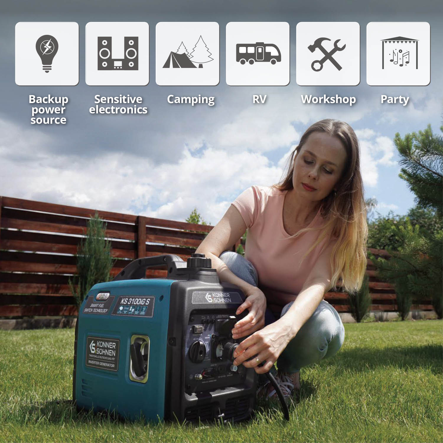 Generador inverter híbrido de gas/gasolina KS 3100iG S