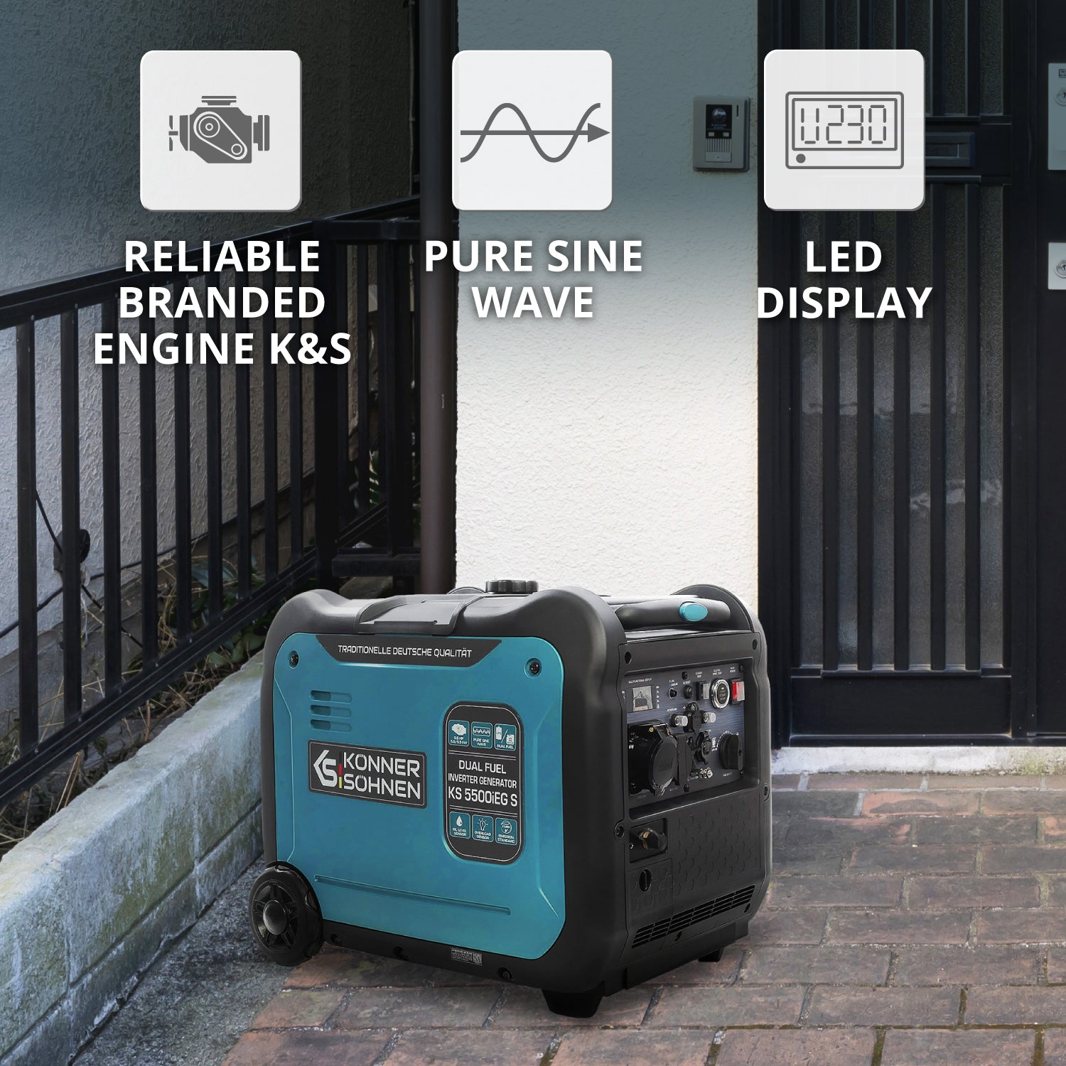 Αντιστροφέας γεννήτριας LPG/βενζίνης KS 5500iEG S