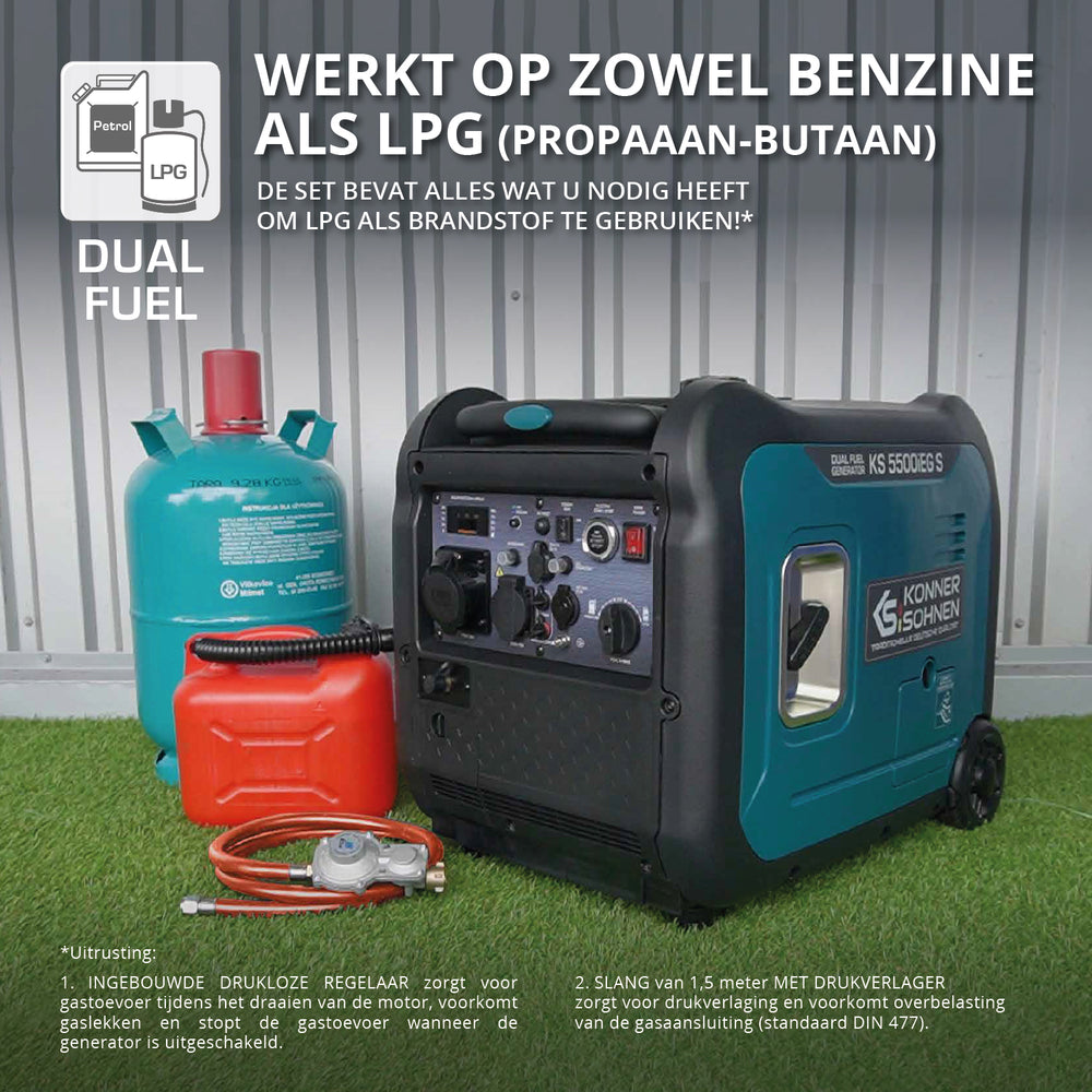 Könner & Söhnen KS 3100iG S LPG/benzine-inverter-generator van Könner & Söhnen Könner & Söhnen KS 3100iG S LPG/benzine-inverter-generator van Könner & Söhnen