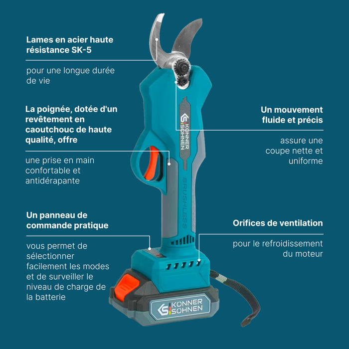 Sécateur à batterie KS CPS20V-32 Case