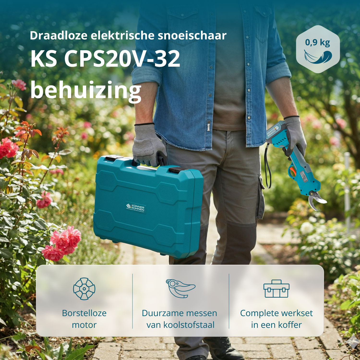 Akumulátorové elektrické prořezávací nůžky KS CPS20V-32 Case