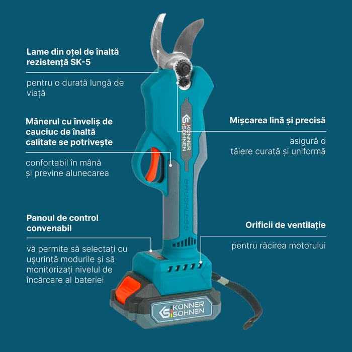 Foarfecă de grădină cu acumulator KS CPS20V-32 Case