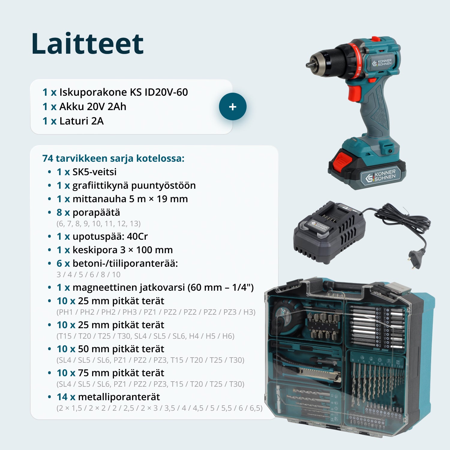 Johdoton Master Setti KS ID20V-60 KIT 74