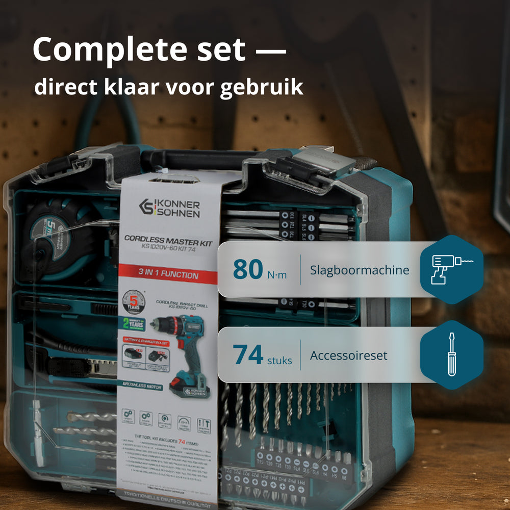 Ledningsfri Master Sæt KS ID20V-60 KIT 74 PLUS