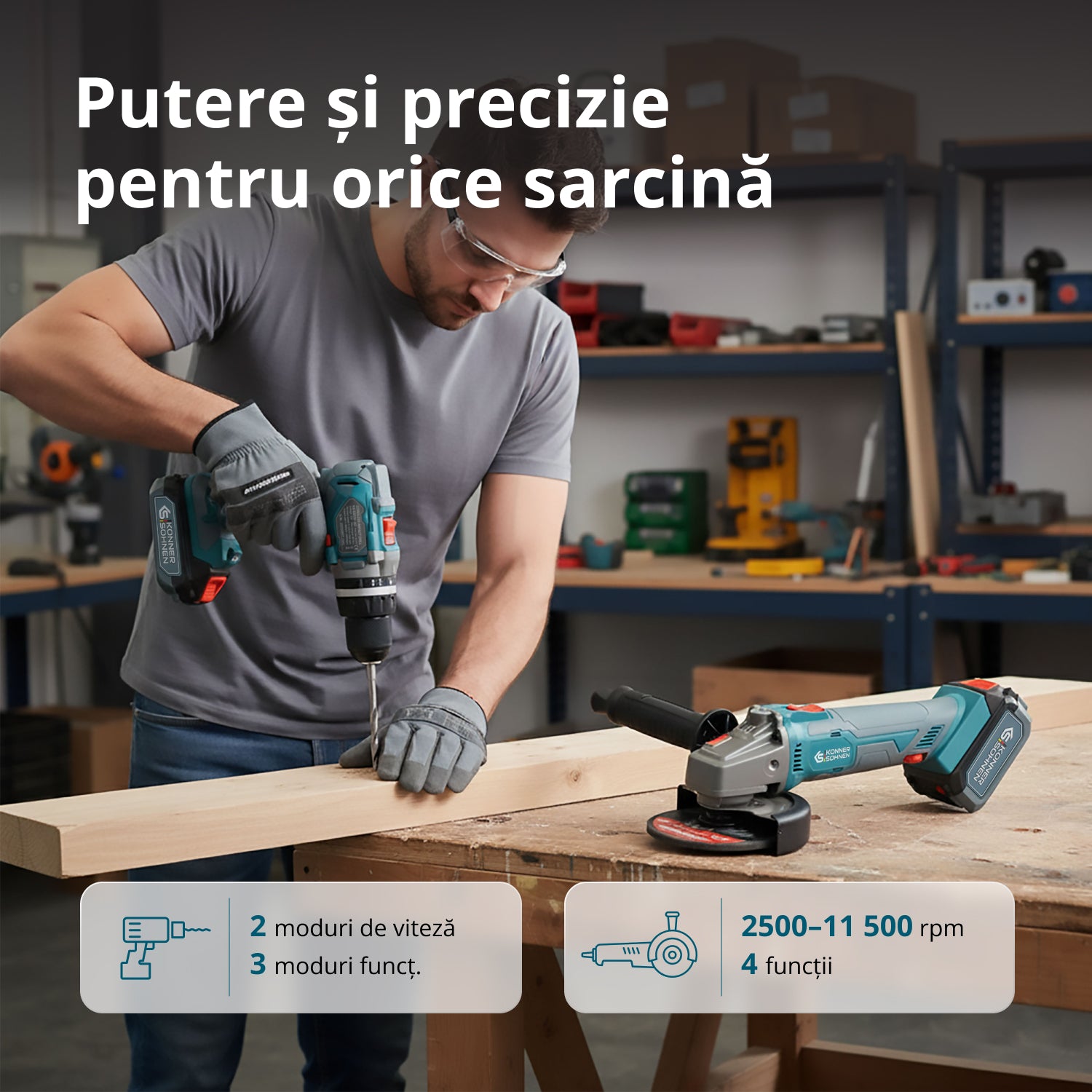 Setul Maestru Fără Fir KS IDAGB 20V SET 1 