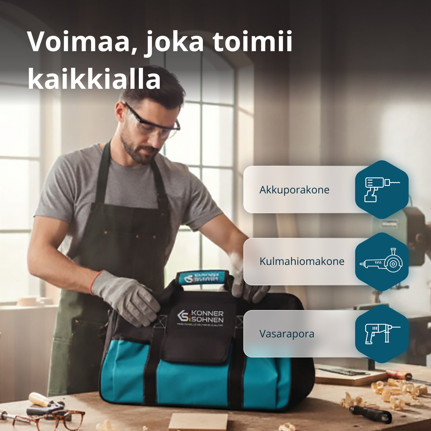 Johdoton Master Setti 3in1 KS RHAGD 20V SET 3