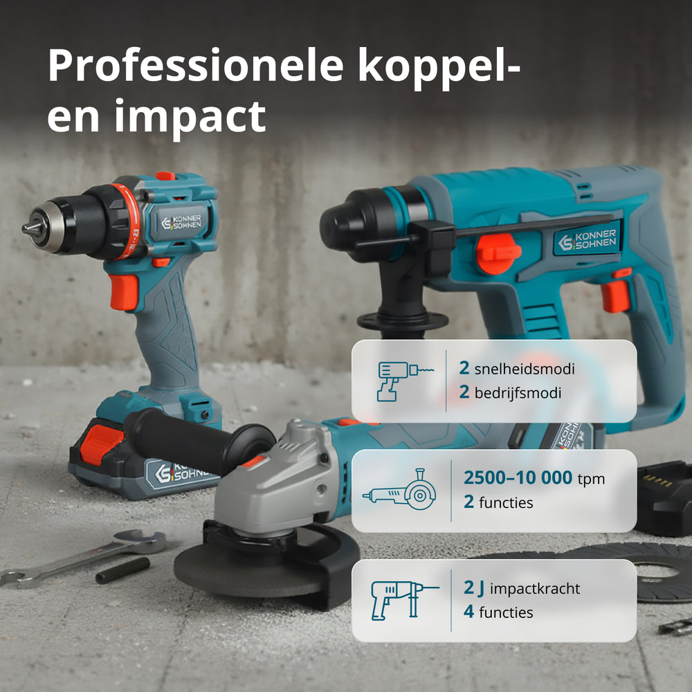 Ασύρματο Σετ Master 3-σε-1 Kit KS RHAGD 20V SET 3 PLUS