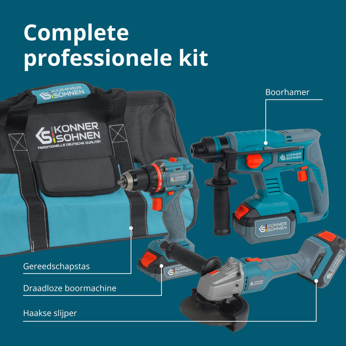 Ασύρματο Σετ Master 3-σε-1 Kit KS RHAGD 20V SET 3 PLUS