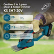 Cordless 2 in 1 Grass Shear and Hedge Trimmer with Telescopic Extension Pole KS SHT-20V + Extension Pole thumbnail
