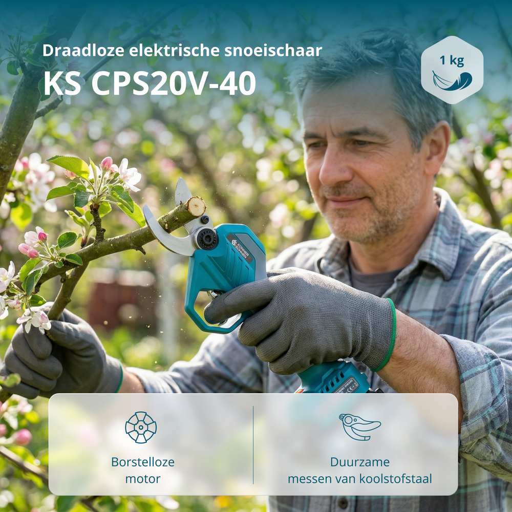 Ασύρματο Ηλεκτρικό Κλαδευτήρι KS CPS20V-40