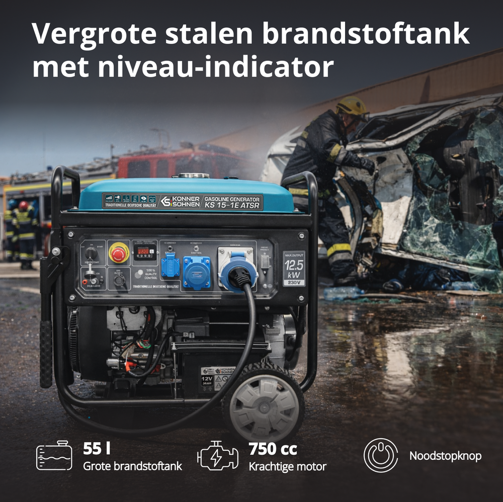 Benzínový generátor „Könner & Söhnen“ KS 15-1E ATSR