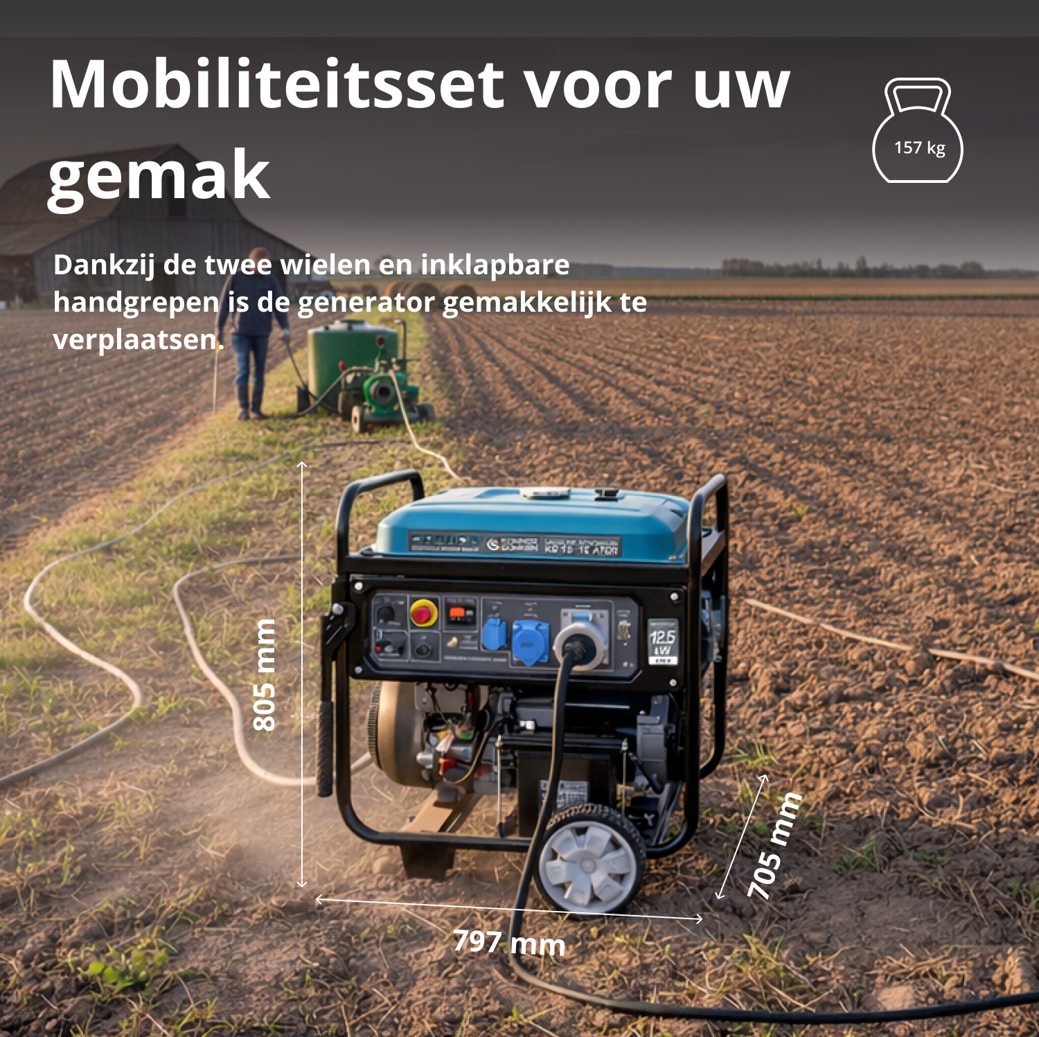 Benzingenerátor „Könner & Söhnen” KS 15-1E ATSR